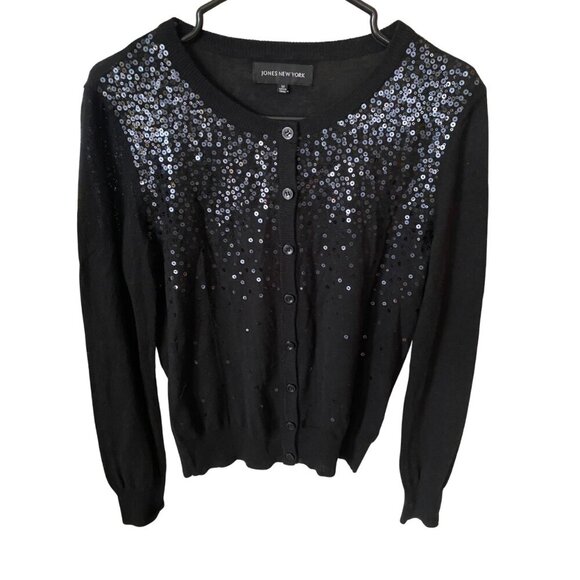 JONES NEW YORK SEQUIN SPARKLE CARDIGAN medium - Picture 6 of 7